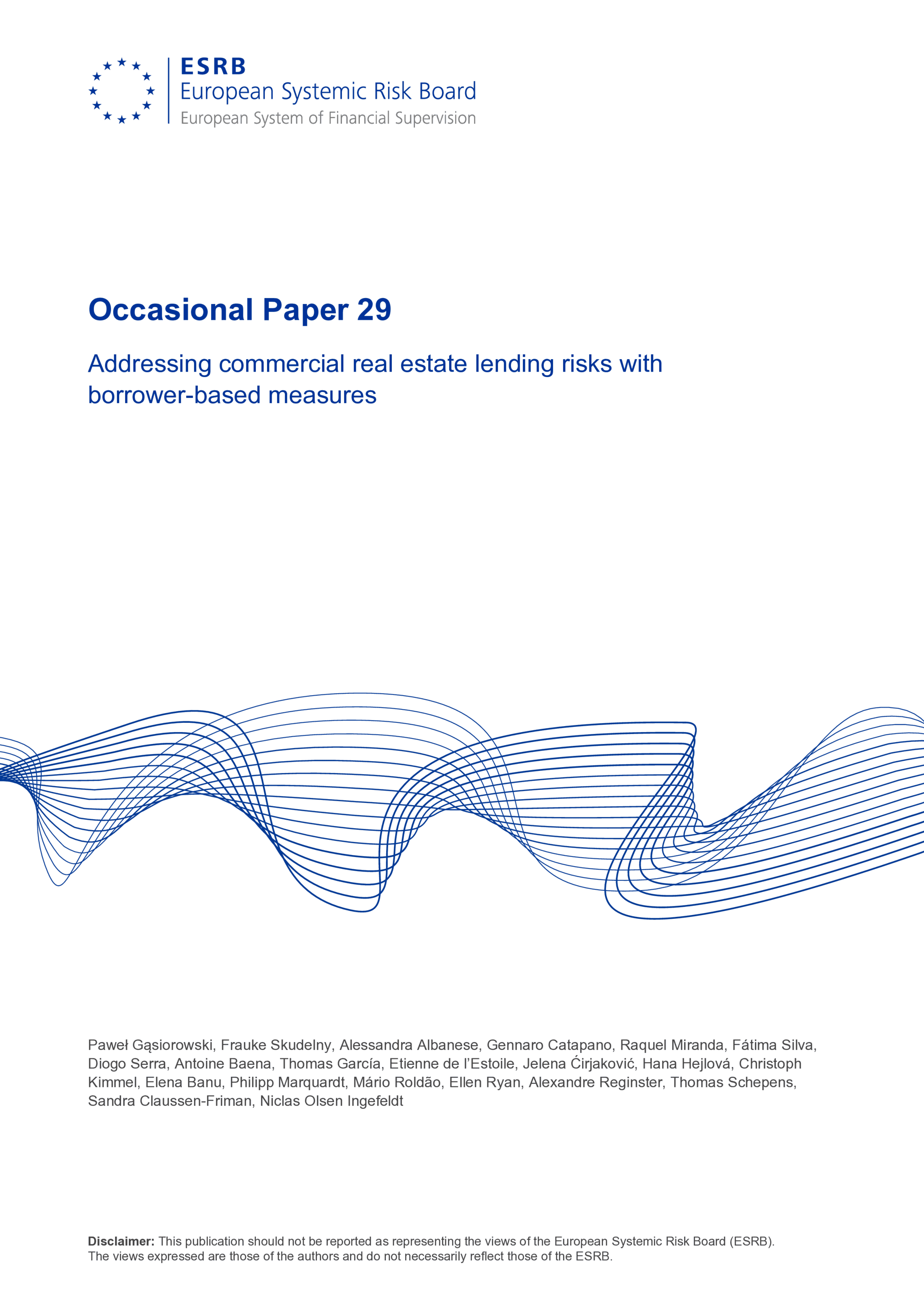 Addressing commercial real estate lending risks with borrower-based measures