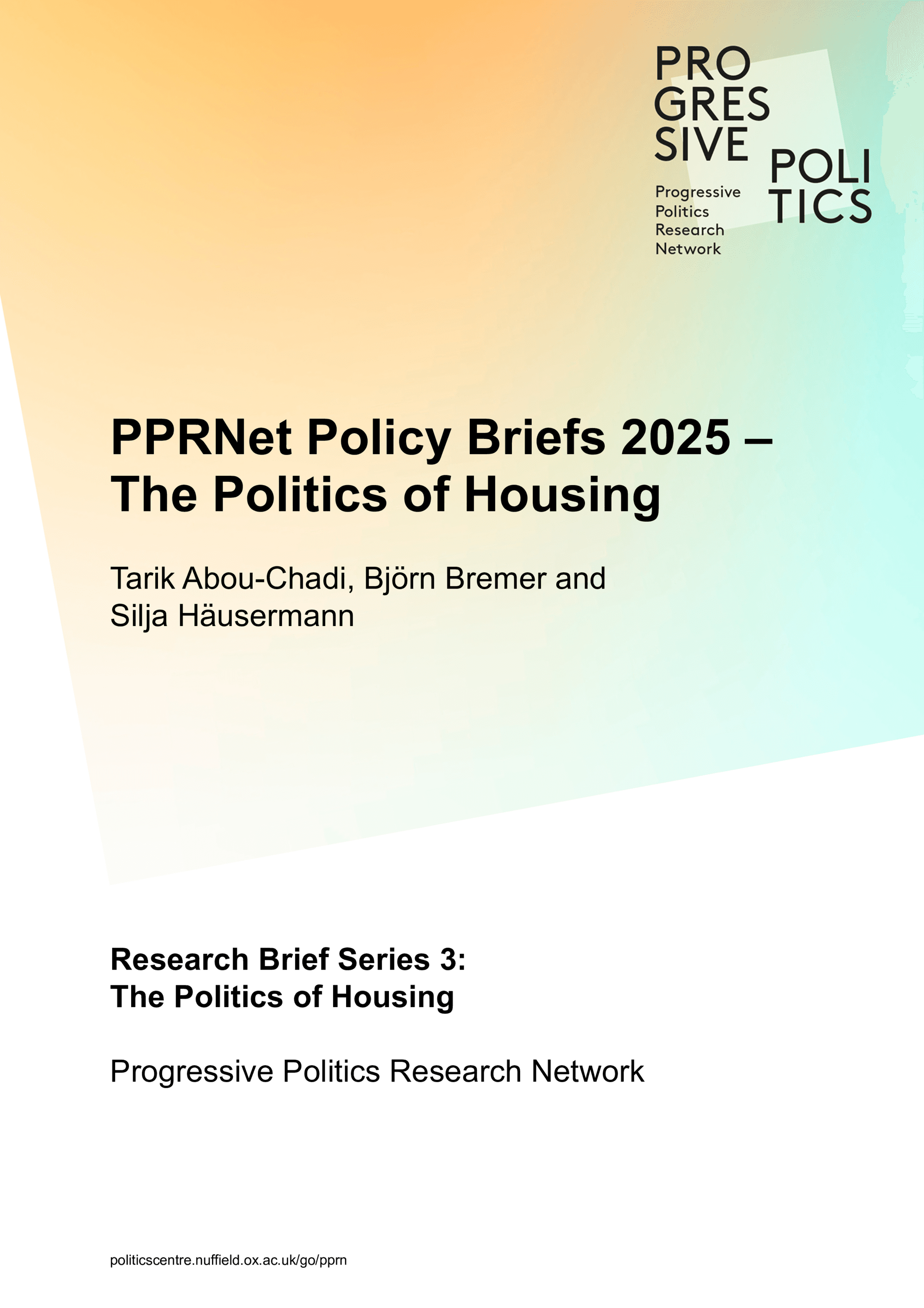 The Politics of Housing - Introduction