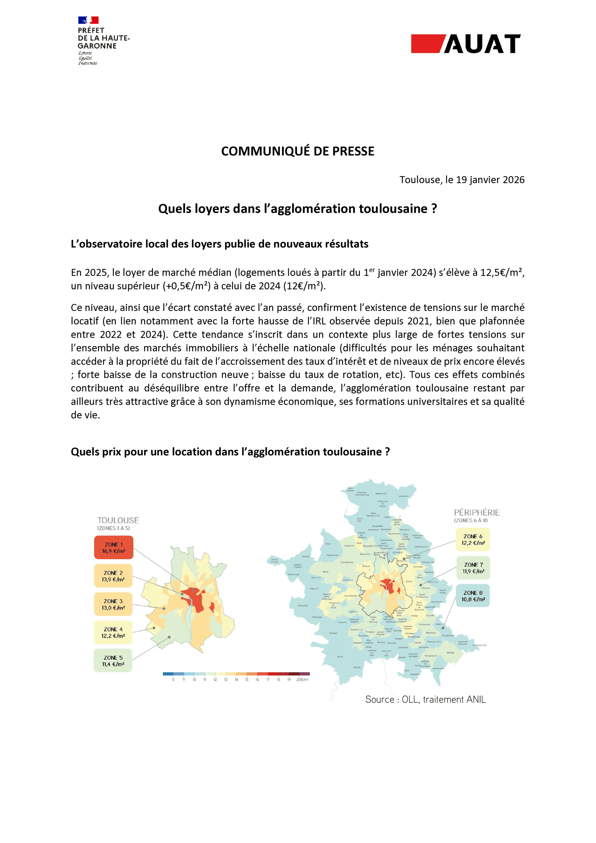 Observatoire local des loyers 2025 – communiqué de presse (AUAT)