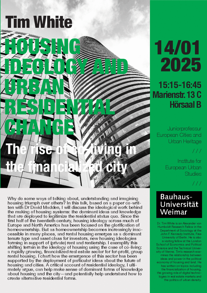 Housing ideology and urban residential change: The rise of co-living in the financialized city