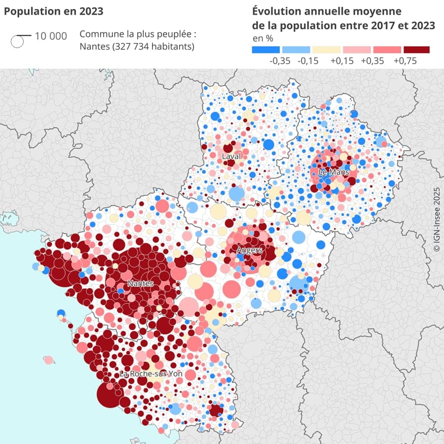 Nantes Métropole : la croissance démographique ralentit mais reste élevée (Insee Analyses Pays de la Loire)