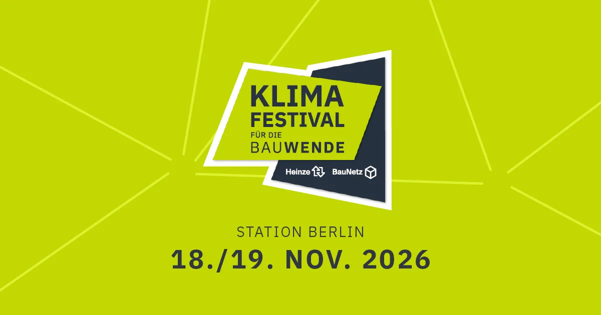 Klimafestival für die Bauwende 2026