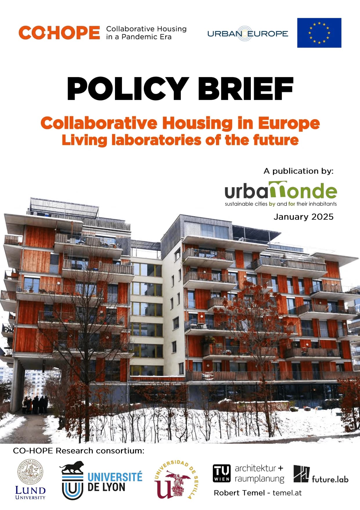 Policy Brief: Collaborative Housing in Europe. Living laboratories of the future.