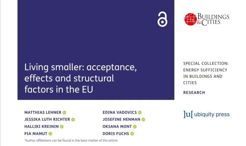 Living smaller: acceptance, effects and structural factors in the EU