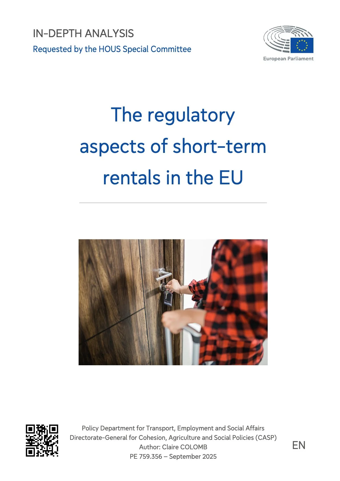 The regulatory aspects of short-term rentals in the EU