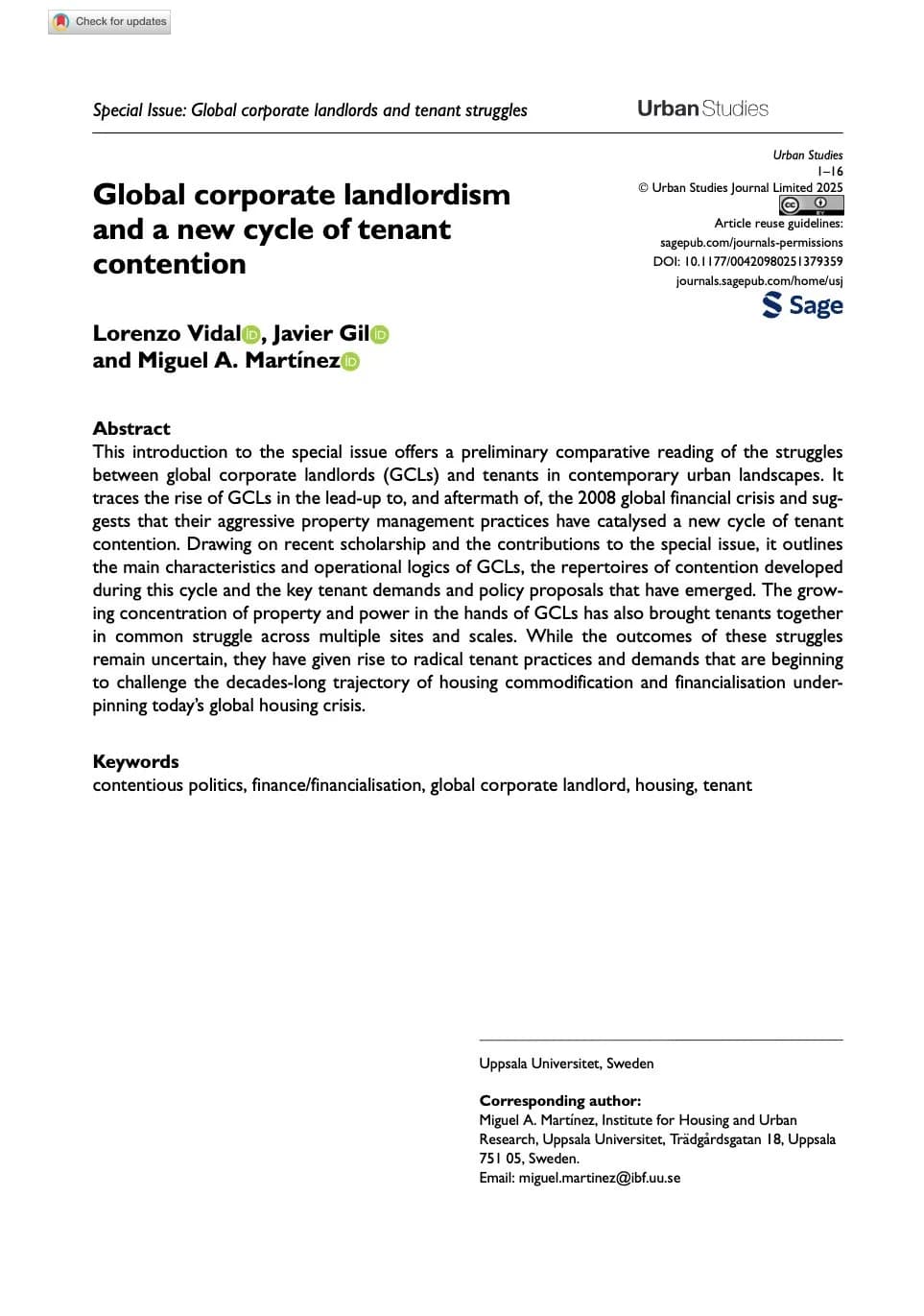 Global corporate landlordism and a new cycle of tenant contention