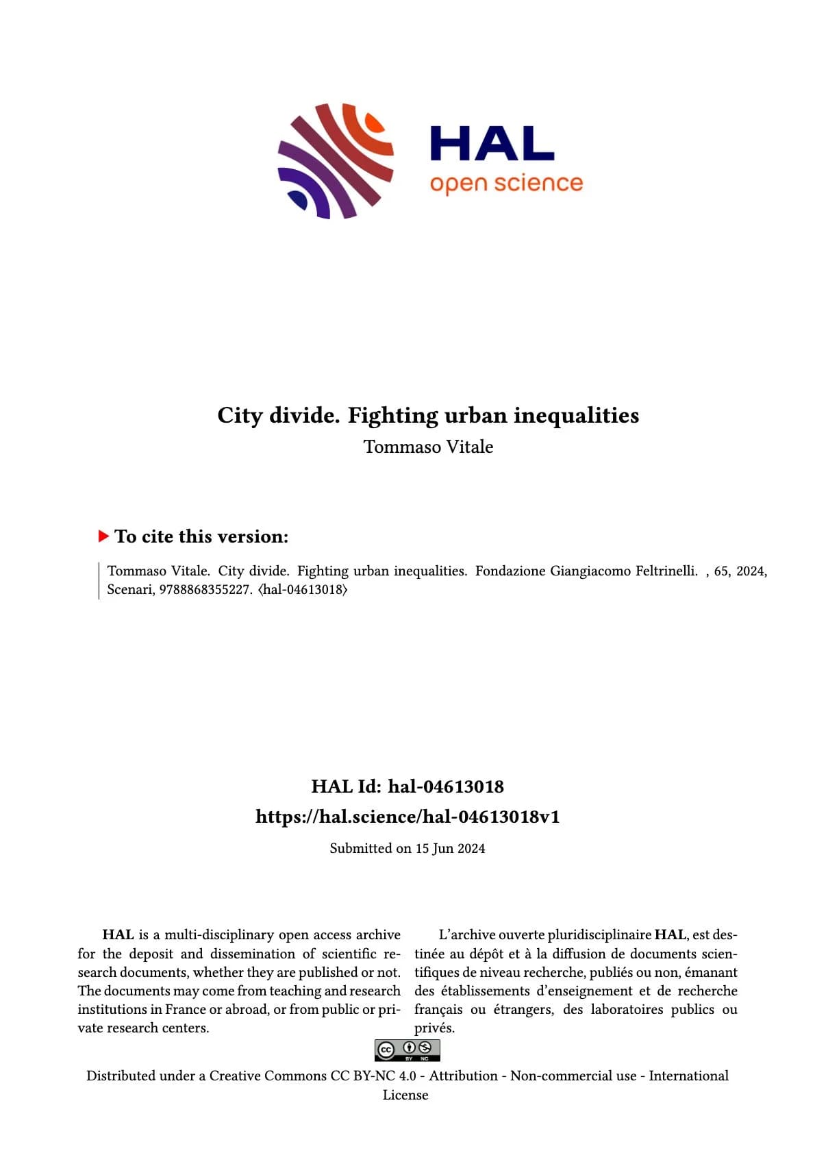City divide. Fighting urban inequalities