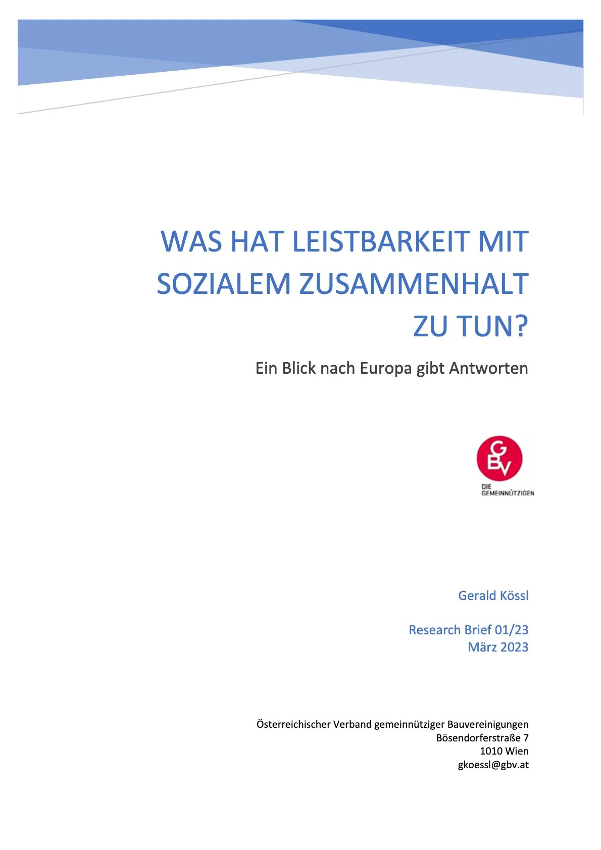 Was hat Leistbarkeit mit sozialem Zusammenhalt zu tun?