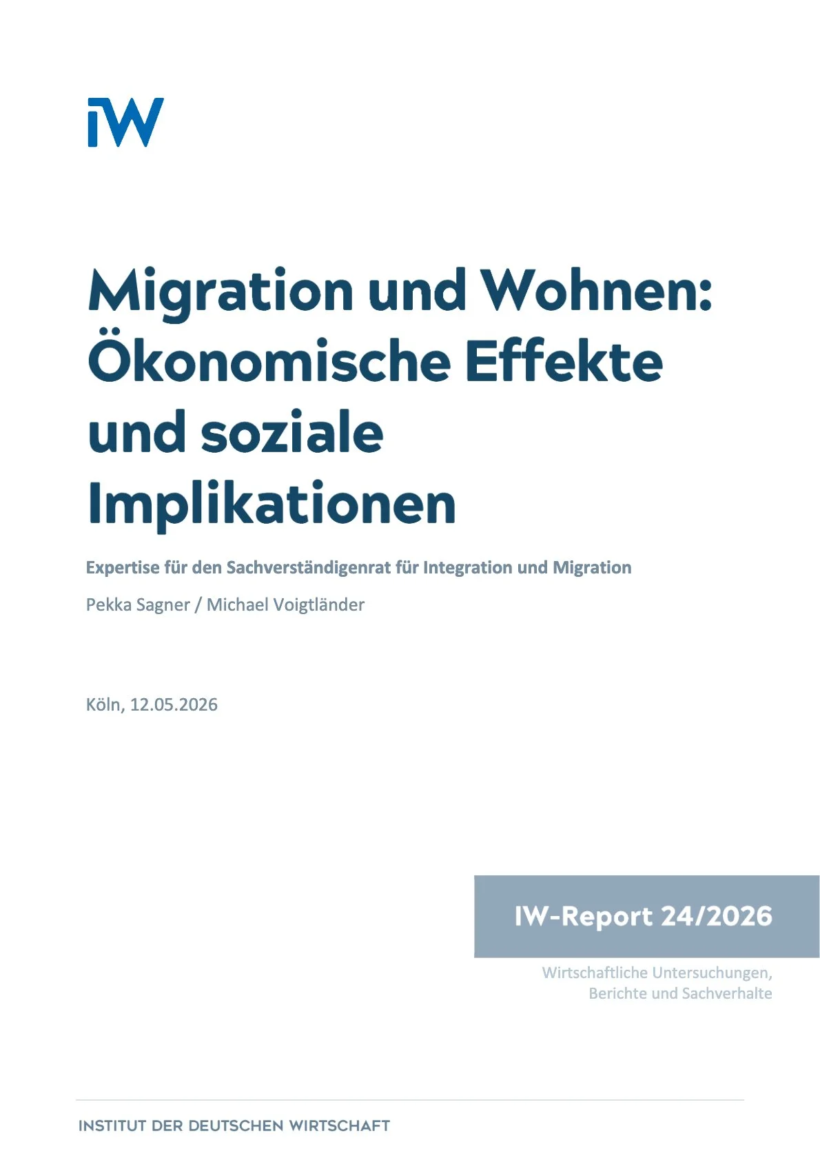 Migration und Wohnen: Ăkonomische Effekte und soziale
Implikationen