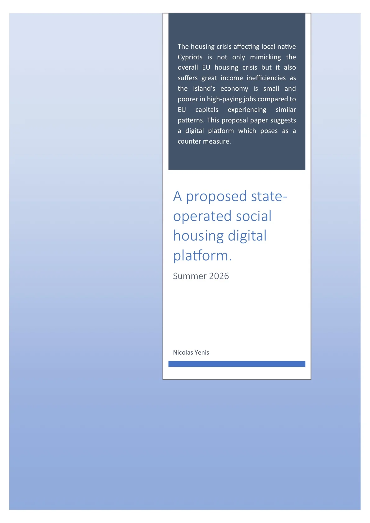 A proposed state-operated social housing digital platform.